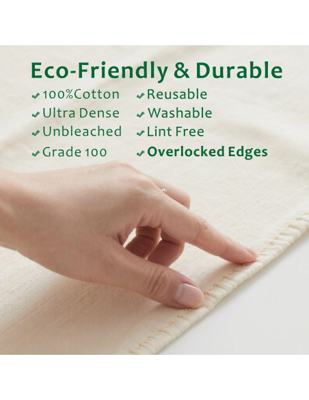 Paquete de 4 Paños de Queso Orgánico 50.8x50.8 cm - 100% Algodón