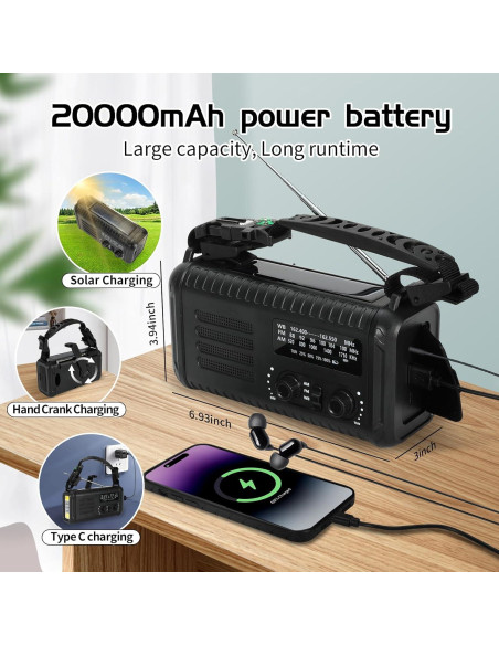 Radio Meteorológica de Emergencia Cepan Condor 1 20000mAh