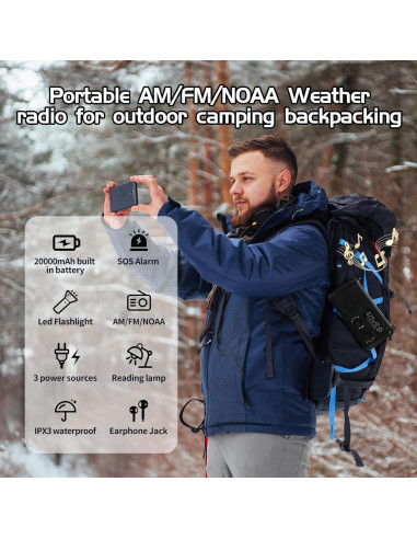 Radio Meteorológica de Emergencia Cepan Condor 1 20000mAh