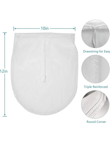 Bolsa de Leche de Nueces Reutilizable ERA NATURAL 3 Pzas 30x25 cm