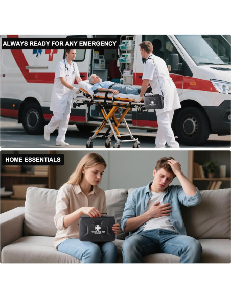 Kit de Primeros Auxilios GEVOKE 410 Piezas Impermeable Negro