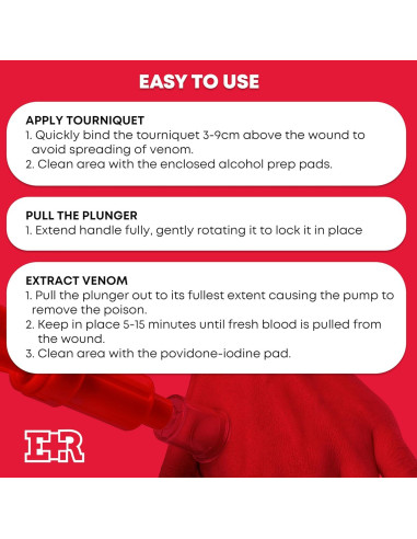 Kit Extractor de Veneno Ever Ready para Mordeduras y Picaduras