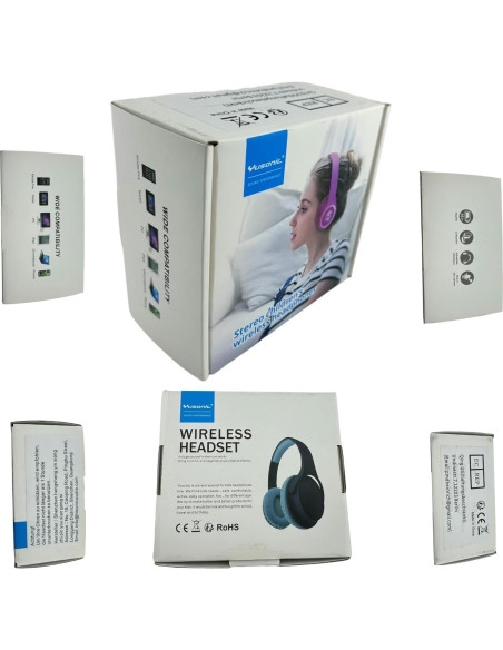 Auriculares Inalámbricos Yusonic BS696 para Niños con LED