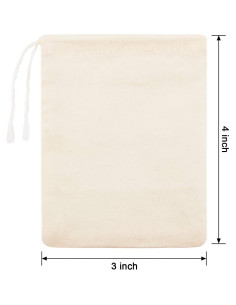 Bolsas de Tela para Colar Boao 50 Pcs 10 x 7.6 cm Reutilizables 2