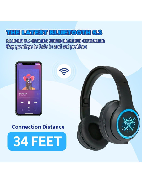 Auriculares Inalámbricos Yusonic BS696 para Niños con LED