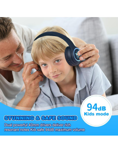Auriculares Inalámbricos Yusonic BS696 para Niños con LED