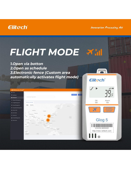 Registrador de Datos de Temperatura Elitech Glog5T 150 Días