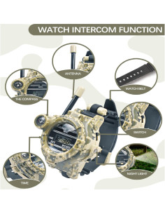 Walkie Talkie Reloj para Niños Lincolin Camo 7 en 1 2