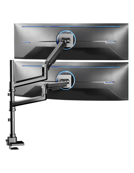 Soporte de Escritorio Doble VIVO STAND-V120K para 2 Monitores 49"