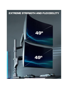 Soporte de Escritorio Doble VIVO STAND-V120K para 2 Monitores 49" 2