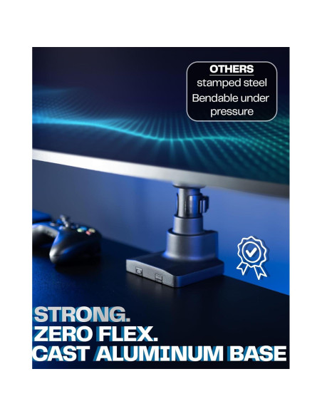 Soporte de Escritorio Doble VIVO STAND-V120K para 2 Monitores 49"