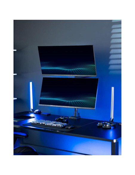 Soporte de Escritorio Doble VIVO STAND-V120K para 2 Monitores 49"