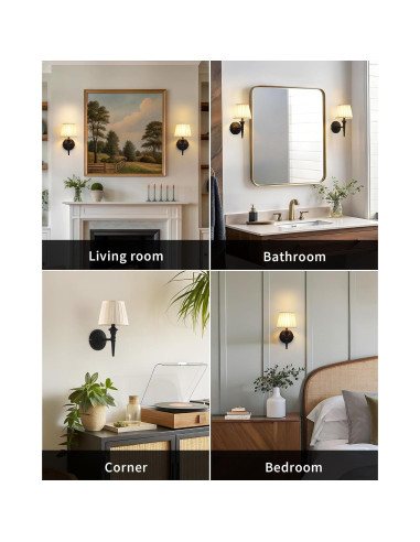 KDG Apliques de Pared Inalámbricos LED 5200mAh Set de 2