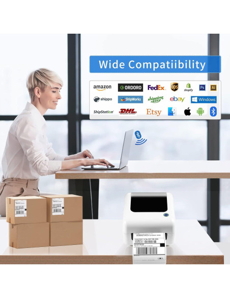 Impresora de Etiquetas Térmicas Bluetooth JADENS JD168 - 4x6 cm