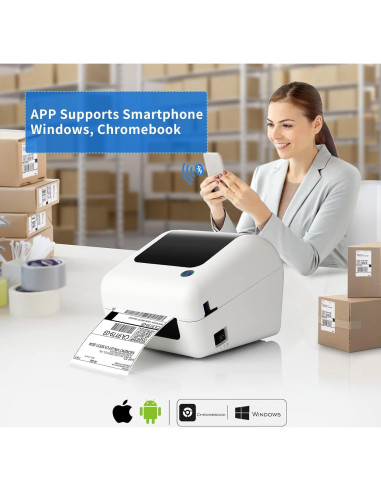 Impresora de Etiquetas Térmicas Bluetooth JADENS JD168 - 4x6 cm