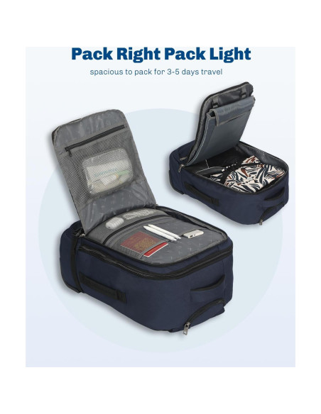 Mochila Rodante Hynes Eagle 42L Aprobada para Vuelo Azul