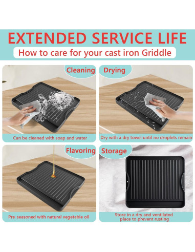 Plancha Reversible Hierro Fundido 40.64x35.56cm WEBROIL