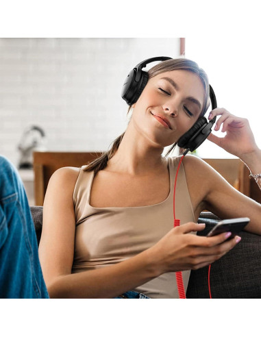 Cable de audio en espiral Hizsoaor 2.5mm a 3.5mm 1.22-4.27m