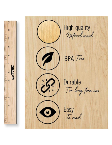 Regla de Escala Arquitectónica 30 cm EXTRIC - Madera Natural