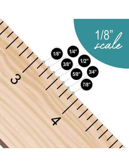 Regla de Escala Arquitectónica 30 cm EXTRIC - Madera Natural