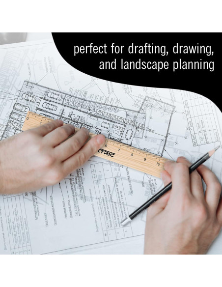 Regla de Escala Arquitectónica 30 cm EXTRIC - Madera Natural