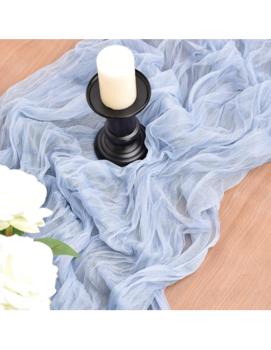 Caminito de Mesa Gasa Joanlody Azul 96.5x365.8 cm Rústico