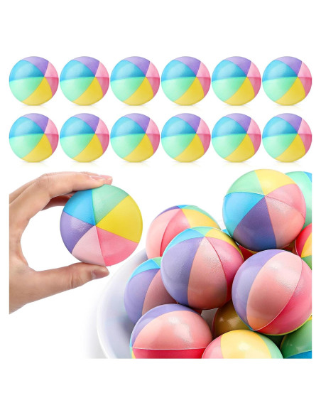 Jerify 24 Pelotas de Estrés Arcoíris 6.3 cm Espuma PU
