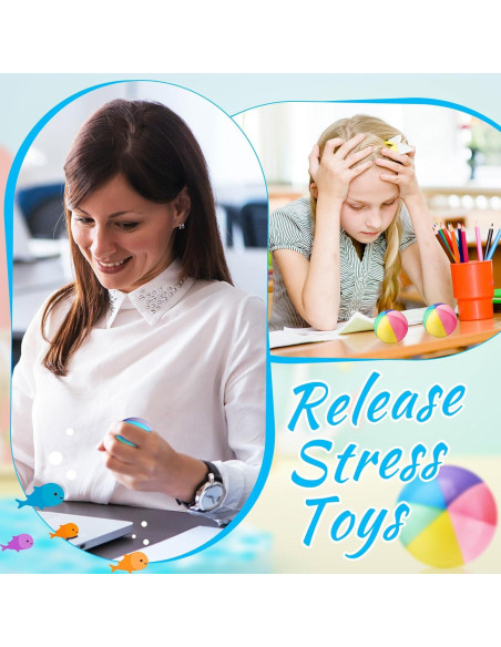 Jerify 24 Pelotas de Estrés Arcoíris 6.3 cm Espuma PU