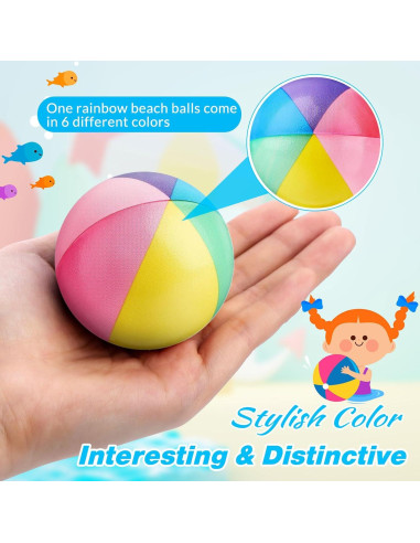 Jerify 24 Pelotas de Estrés Arcoíris 6.3 cm Espuma PU