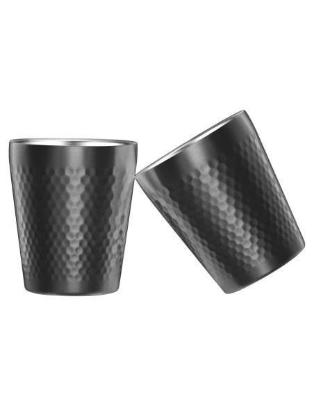 Tazas de Acero Inoxidable TIICOO 2 Paquetes 300ml Apilables