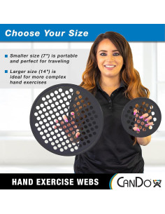 Web de Ejercicio para Manos CanDo 7" Negro X-Pesado Libre de Láttex 2