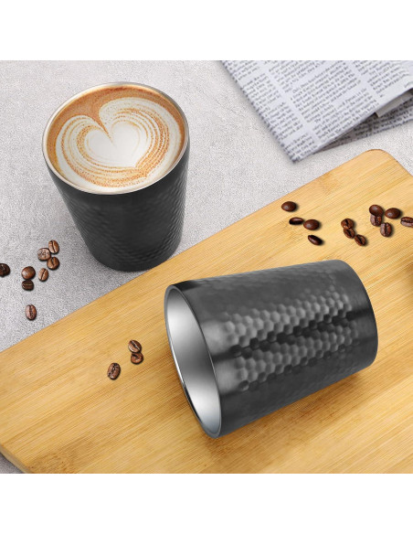 Tazas de Acero Inoxidable TIICOO 2 Paquetes 300ml Apilables