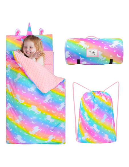Saco de Dormir Fiodrimy Unicornio Rosa 137.4x80cm con Almohada