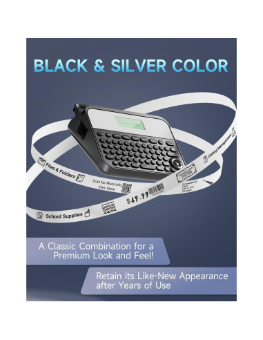 Máquina de Etiquetas Vixic D480BT 18mm Bluetooth Recargable