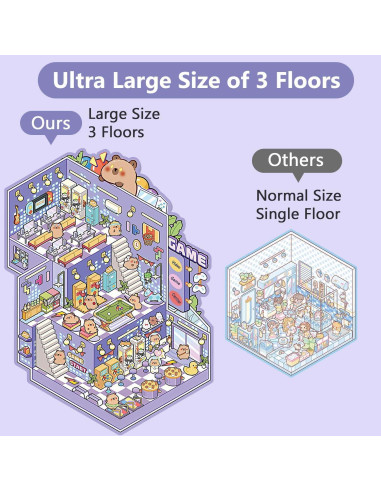 Set de Pegatinas 3D Reutilizables MVRPOWER - 4 Escenas DIY