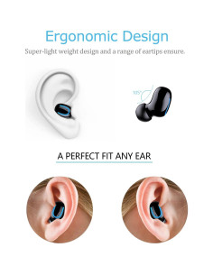 Auricular Inalámbrico Bluetooth MALIHOO Q30 Negro 6 Horas 2