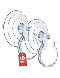 Colgador de Corona de Navidad Sewanta - Juego de 2 Ventosas 4.54 Kg