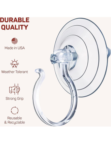 Colgador de Corona de Navidad Sewanta - Juego de 2 Ventosas 4.54 Kg