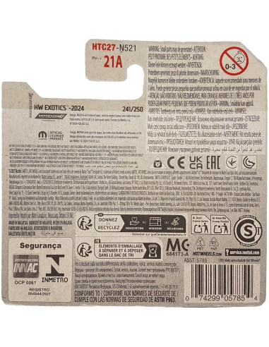 Hot Wheels Dodge Viper SRT10 ACR 1:64 - Mattel - ZAMAC