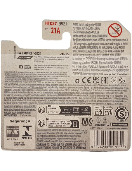 Hot Wheels Dodge Viper SRT10 ACR 1:64 - Mattel - ZAMAC