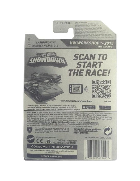 Hot Wheels Lamborghini Huracan LP 610-4 Verde 1:64 Die-Cast