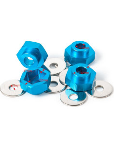 Adaptador de Rueda 12mm a 17mm JGGZONE para RC 1/10 Azul 2