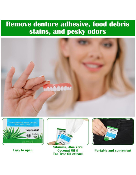 Toallitas de Limpieza Dental Timgle 200 Pcs para Dentaduras