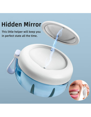 Kit de Taza para Dentaduras Necteem con Estuche Portátil 9.4cm