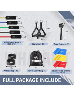 Bandas de Resistencia WHATAFIT 5 Niveles para Ejercicio 2