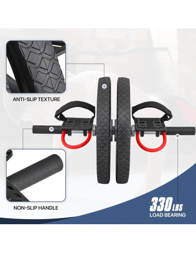 Rueda de Abdominales MADOG con Correas - Entrenamiento en Casa