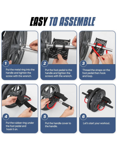 Rueda de Abdominales MADOG con Correas - Entrenamiento en Casa