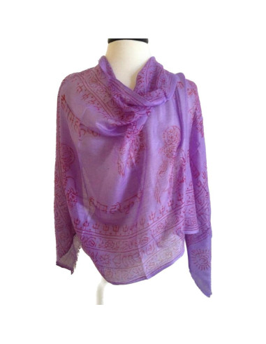 Bufanda de Oración de Algodón Karma Handicrafts OM 137x56cm