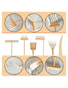 Kit de Herramientas para Jardín Zen Pilarmuture 6 Piezas Beige