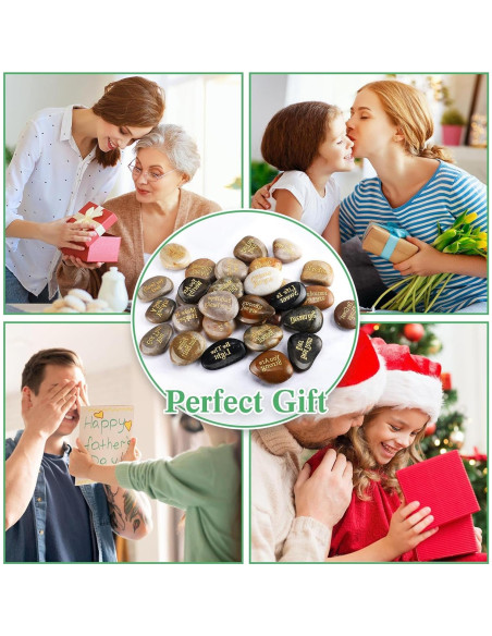 30 Piedras Inspiradoras Sasylvia - Mensajes Positivos 2.5-5 cm